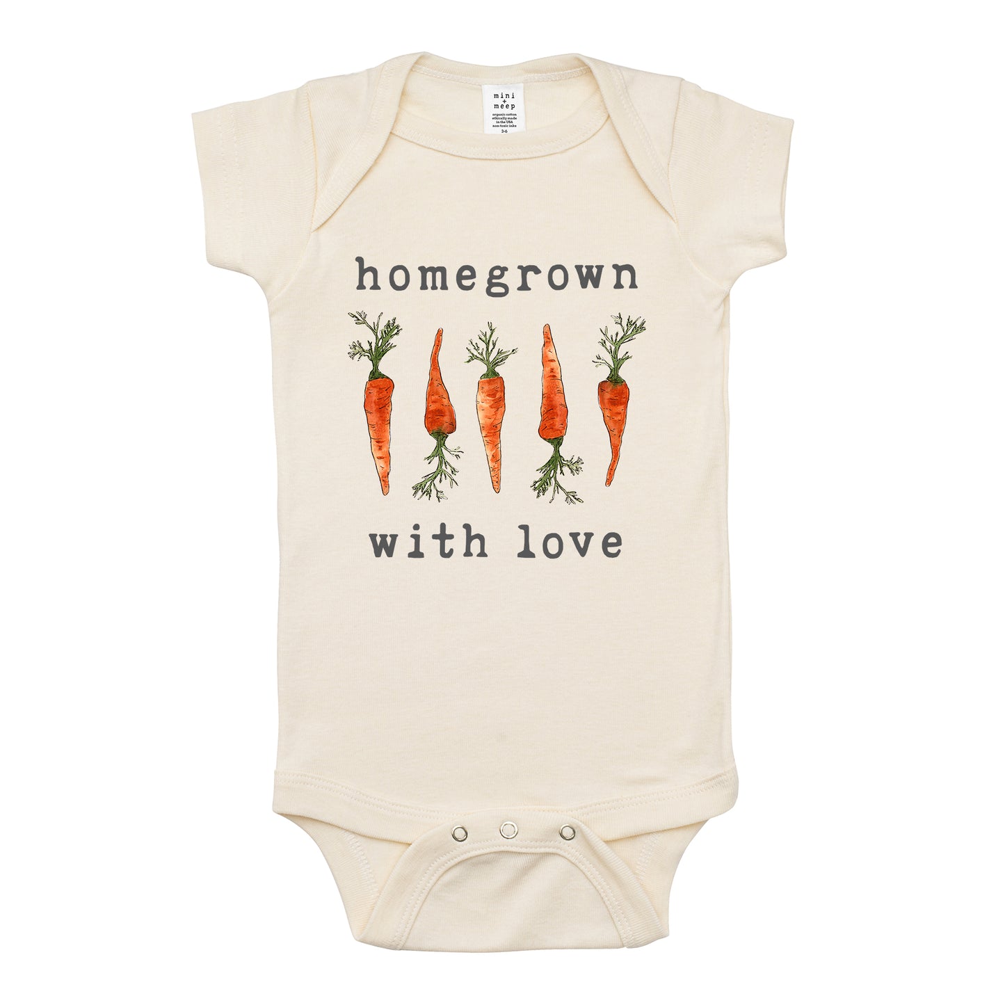 Homegrown with Love® (Carrot Edition) | Organic Unbleached Bodysuit