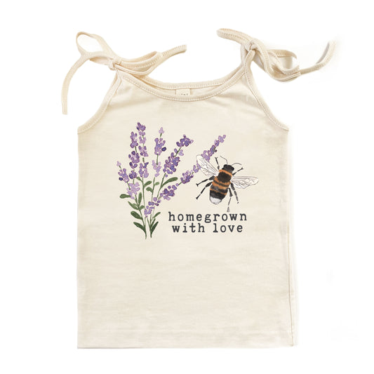 Homegrown with Love™ (Bee Edition) | Organic Unbleached Tie Tank