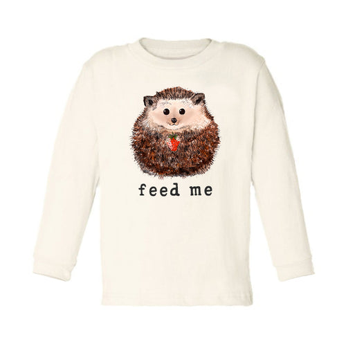 Feed Me | Organic Unbleached Toddler Tee, Long Sleeve