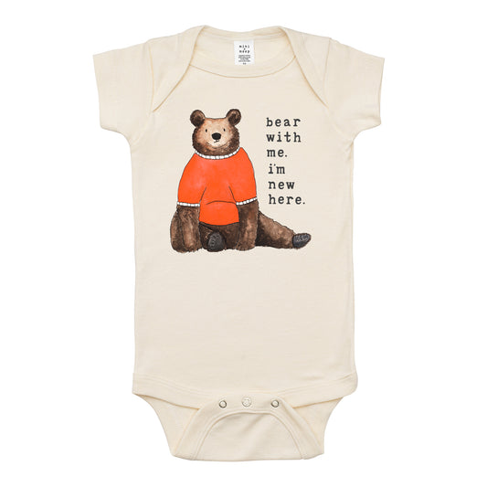 Bear With Me | Organic Unbleached Bodysuit