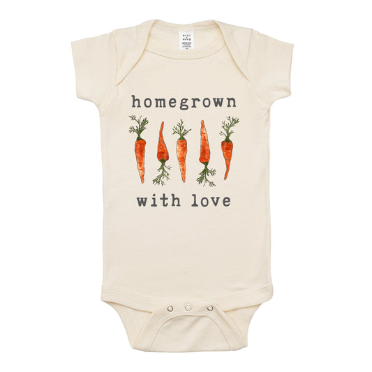 Homegrown with Love® (Carrot Edition) | Organic Unbleached Bodysuit