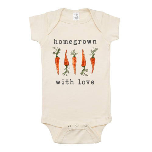 Homegrown with Love® (Carrot Edition) | Organic Unbleached Bodysuit