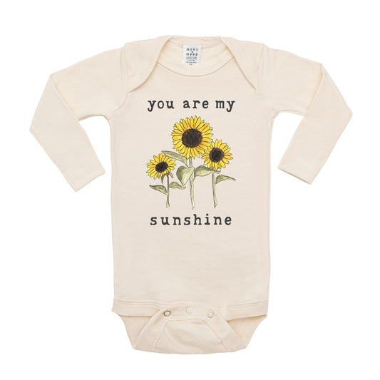 You Are My Sunshine | Organic Unbleached Bodysuit, Long Sleeve