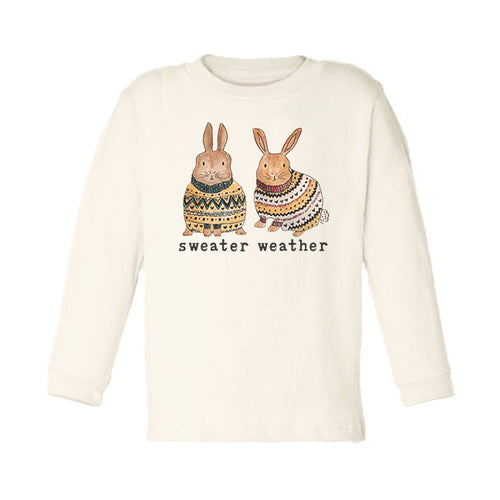 Sweater Weather | Organic Unbleached Toddler Tee, Long Sleeve