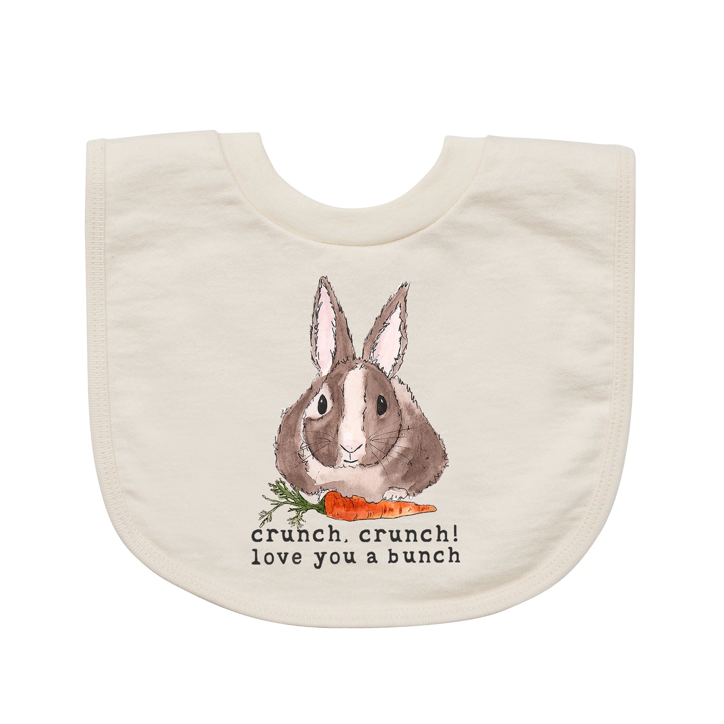 Sustainably made, organic baby and children's apparel that gives back. Organic bunny bib.