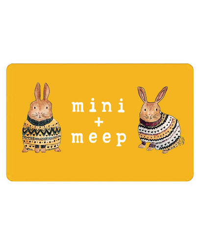 mini + meep gift card (select your amount)