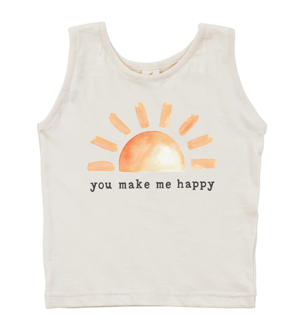 You Make Me Happy | Organic Unbleached Tank Top